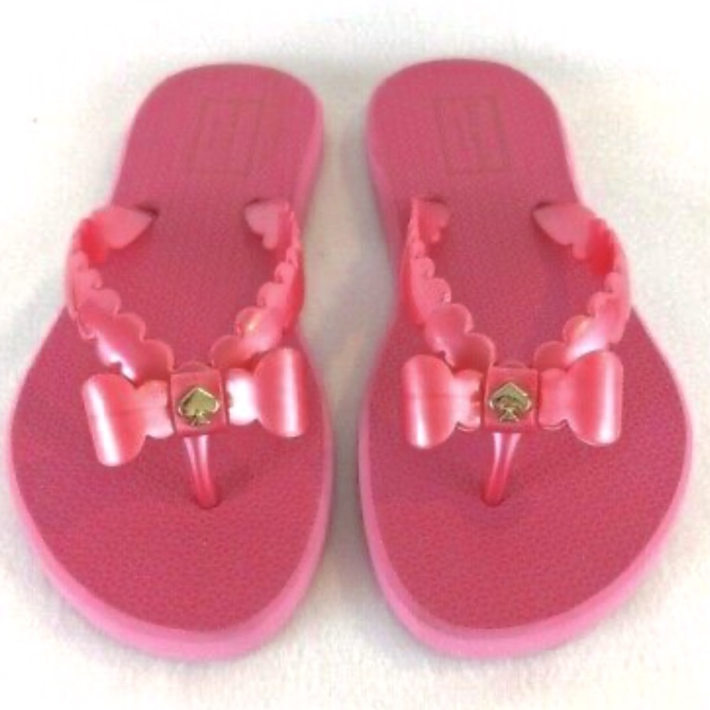 Kate Spade ♠️ Pink Pearlized Bow Sandal 7-8